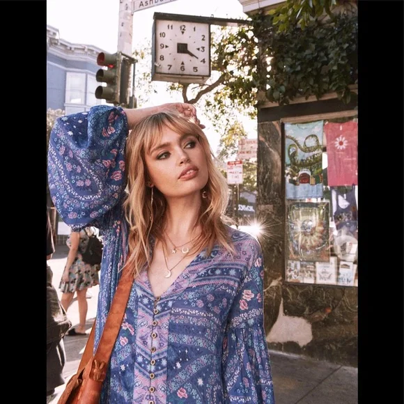 Spell & The Gypsy City Lights Long Maxi Dress Size Small - Picture 2 of 12